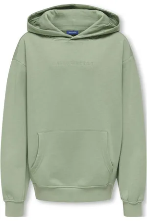 Only & Sons JUNIOR hoodie groen Sweater Tekst