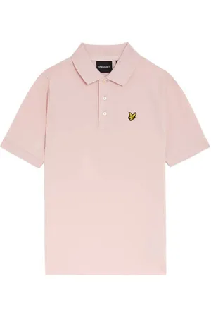 Lyle & Scott Polo Roze Jongens Stretchkatoen Polokraag Effen