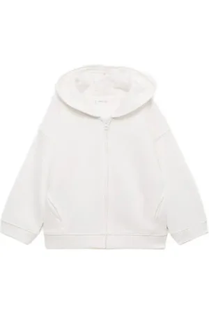 MANGO Sweatvest wit Effen