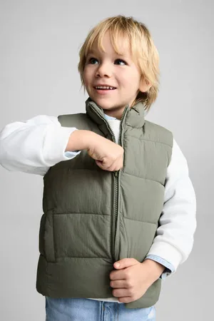 MANGO Bodywarmer Jongens Polyamide Opstaande kraag Effen