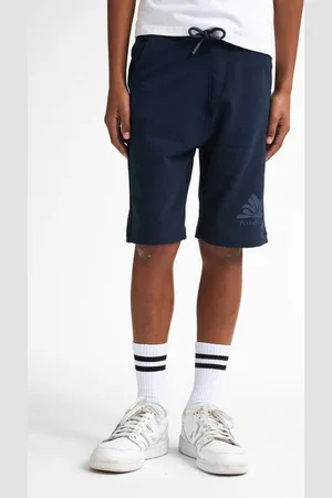 Petrol Industries Sweatshort blauw Korte broek Jongens Katoen Effen