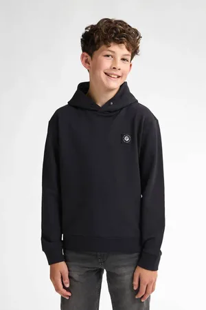 Petrol Industries Sweater zwart Jongens Katoen Capuchon Effen