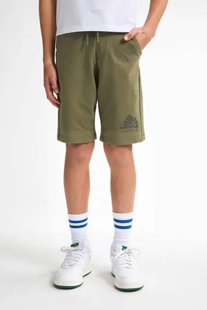 Petrol Industries Sweatshort groen Korte broek Jongens Katoen Effen