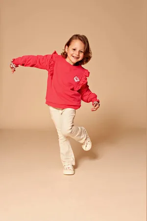 Stains&Stories Sweater Trui Meisjes Katoen Ronde hals Effen