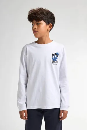 Petrol Industries Longsleeve wit Jongens Katoen Ronde hals Logo