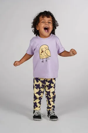 The New Chapter Skinny casual broek geel Jongens/Meisjes Katoen All over print