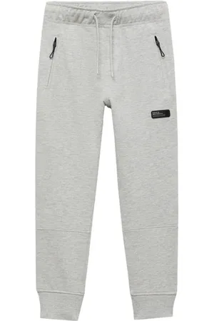 MANGO Joggingbroek grijs Jongens Sweat Effen