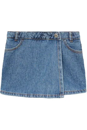 MANGO Skort medium blue denim Rok Blauw Effen