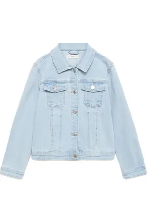 MANGO Spijkerjas light blue denim Blauw Effen