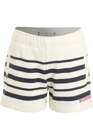 Tommy Hilfiger Sweatshort Korte broek Ecru Meisjes Katoen Streep