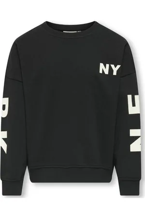 ONLY KIDS GIRL sweater zwart Effen