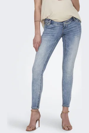 ONLY High waist zwangerschapskleding skinny jeans Groen Dames Denim
