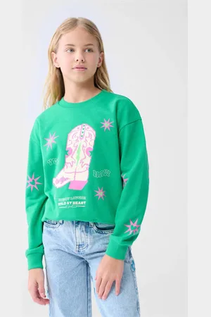 SHOEBY Sweater Trui Meisjes Katoen Ronde hals Printopdruk