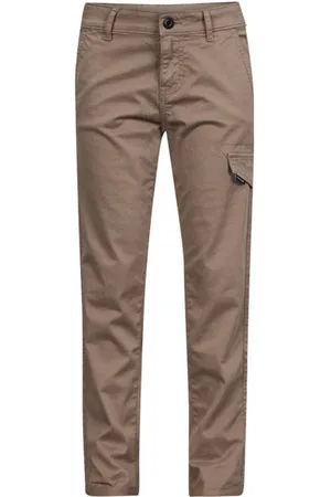 Retour Straight casual broek bruin Jongens Stretchkatoen Effen