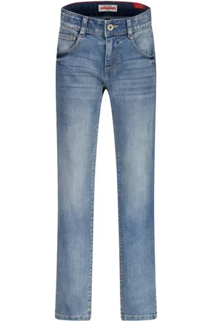 Vingino Slim fit jeans medium blue denim Blauw Effen