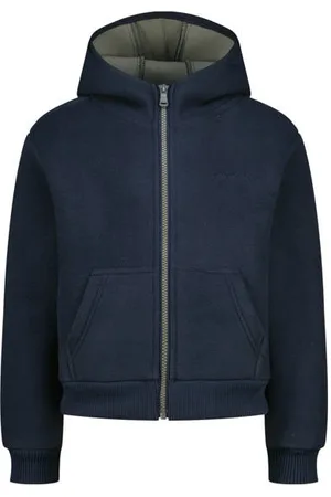 Vingino Jack donkerblauw Jas Meisjes Fleece Capuchon Effen