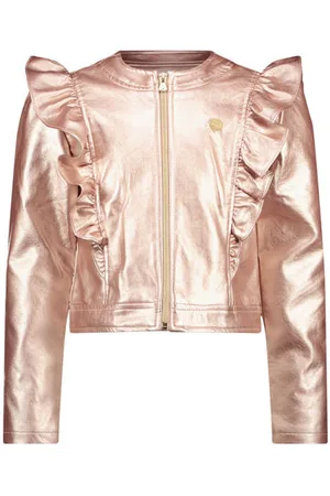 Le Chic Zomerjas roze Meisjes Imitatieleer Ronde hals Effen