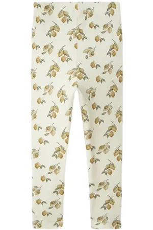 Lil Atelier MINI legging ecru Meisjes Katoen Effen