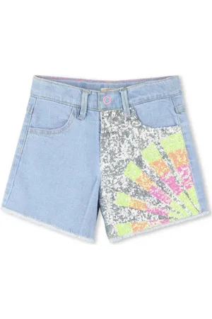 Billieblush Denim short Korte broek Blauw Printopdruk