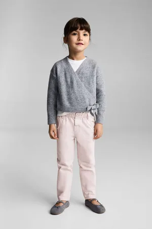 MANGO Casual broek lichtroze Meisjes Denim Effen