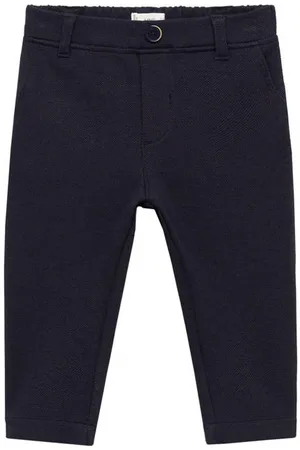 MANGO Slim pantalon Broek Blauw Jongens Stretchkatoen Effen