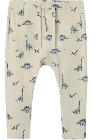 Lil Atelier BABY babybroek ecru Jongens Katoen Effen