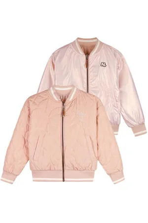 NoNo Reversible jas zand Beige Meisjes Polyester Opstaande kraag Effen