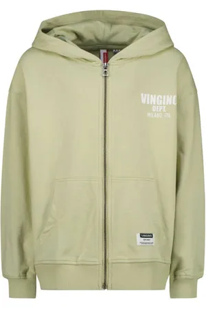 Vingino Sweatvest groen Tekst