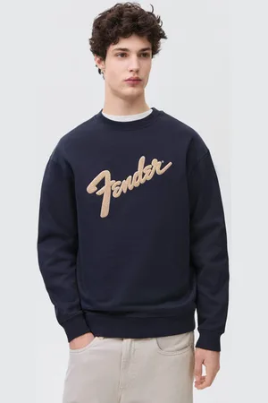 MANGO Sweater donkerblauw Tekst