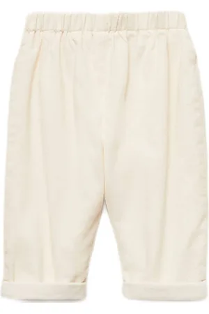 MANGO Casual broek beige Jongens/Meisjes Corduroy Effen