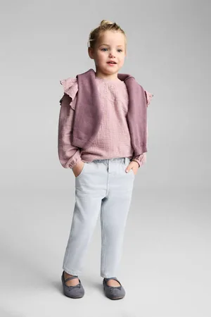 MANGO Casual broek Meisjes Denim Effen