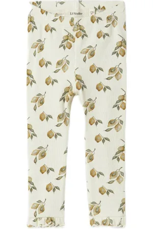 Lil Atelier BABY legging ecru Broek Meisjes Katoen Effen