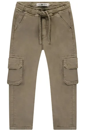 Stains&Stories Flared casual broek Jongens Katoen Effen