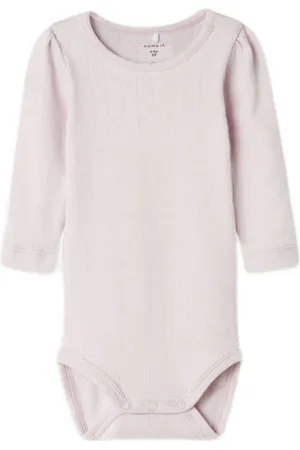 NAME IT BABY romper Paars Meisjes Stretchkatoen Ronde hals Effen