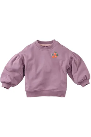 Z8 Kids sweater Venetia met pofmouwen Paars Backprint