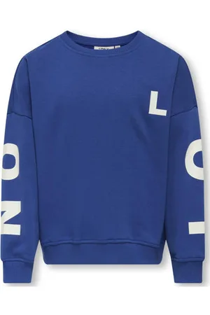ONLY KIDS GIRL sweater blauw Effen