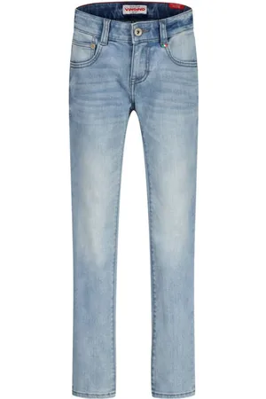 Vingino Slim fit jeans light blue denim Blauw Effen