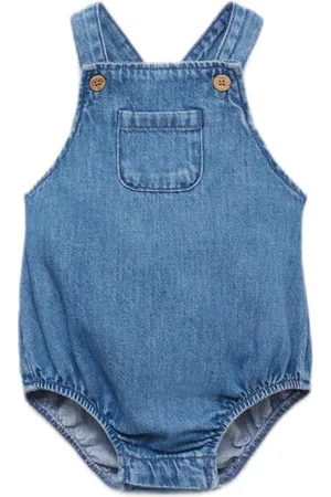 MANGO Medium blue denim Boxpak Blauw Effen