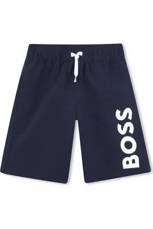 HUGO BOSS Casual short blauw Korte broek Jongens Polyester Tekst