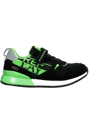 Replay Shoot jr 11 suède sneakers zwart Jongens Suede