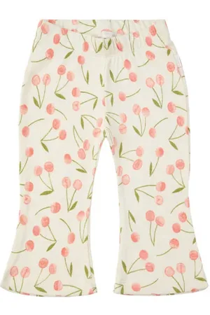 Noppies Baby flared broek ecru Meisjes Stretchkatoen All over print