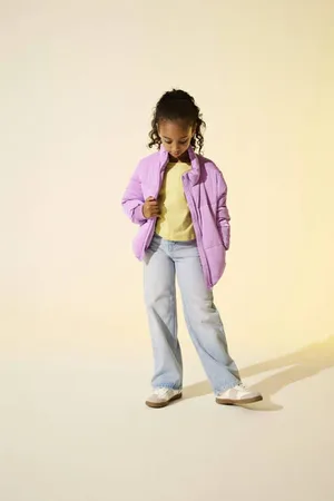 ONLY KIDS GIRL tussenjas lila Paars Meisjes Polyester Opstaande kraag Effen