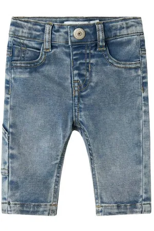 NAME IT BABY waist regular fit jeans light blue denim Blauw Jongens Lyocell