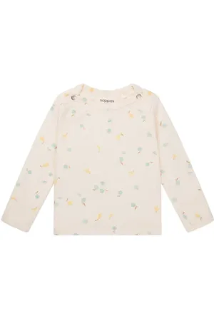 Noppies Baby longsleeve ecru Jongens/Meisjes Katoen Ronde hals All over print