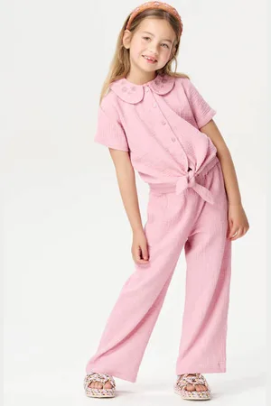 Noppies Kids wide leg casual broek Meisjes Katoen Effen