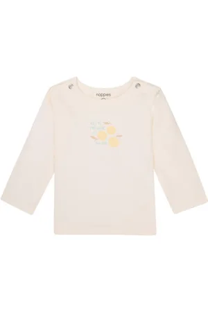 Noppies Baby longsleeve wit Jongens/Meisjes Katoen Ronde hals Printopdruk