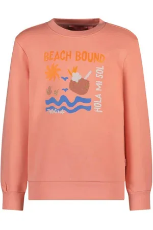 TYGO & vito Sweater zalm Roze Printopdruk