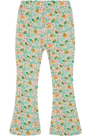 Noppies Kids flared legging groen Broek Meisjes Katoen All over print