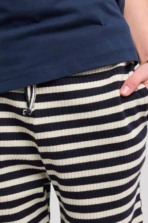 America today Casual broek zwart Meisjes Katoen Streep