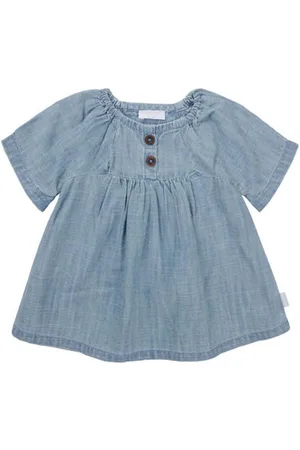 Noppies Baby korte jurk Meisjes Denim Ronde hals Effen
